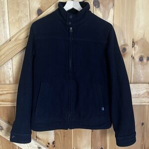 Abercrombie & Fitch Men's M Navy Wool Jacket Full Zip‎ Corduroy Collar